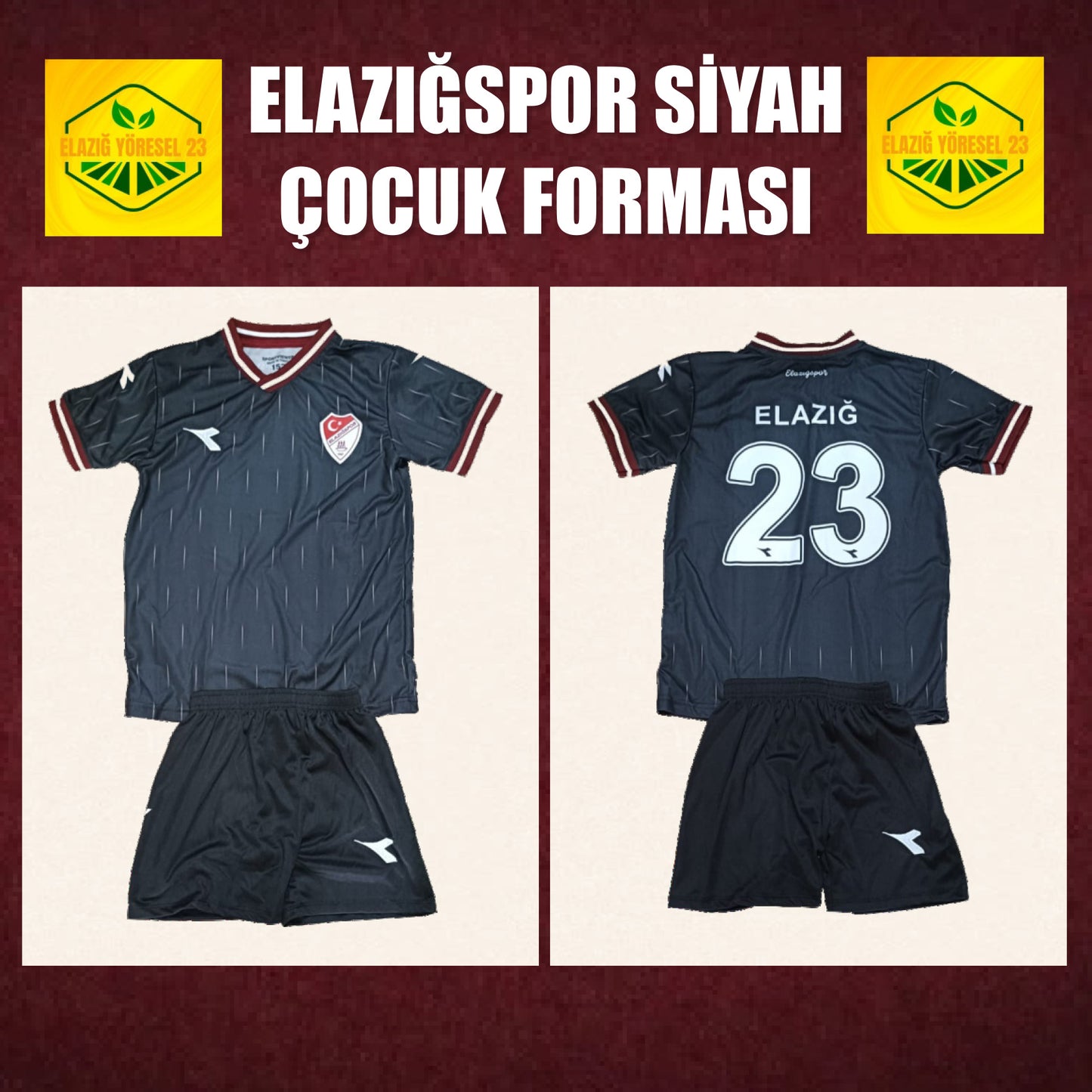 ELAZIĞSPOR SİYAH ÇOCUK FORMASI