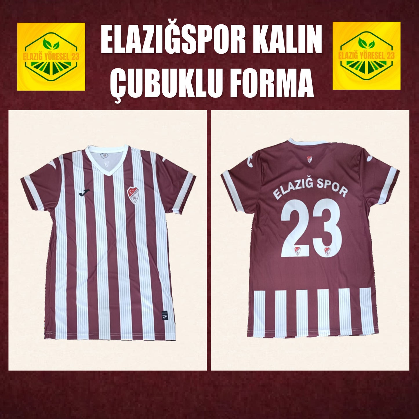 ELAZIĞSPOR YETİŞKİN KALIN ÇUBUKLU TARAFTAR FORMASI
