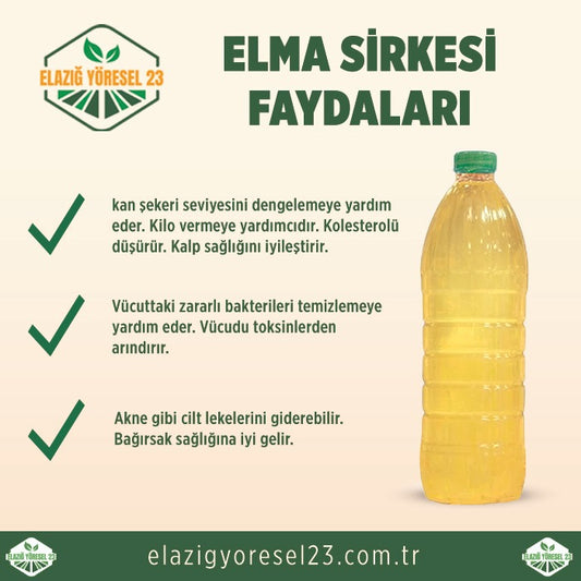 EV YAPIMI DOĞAL ELMA SİRKESİ 1 Litre